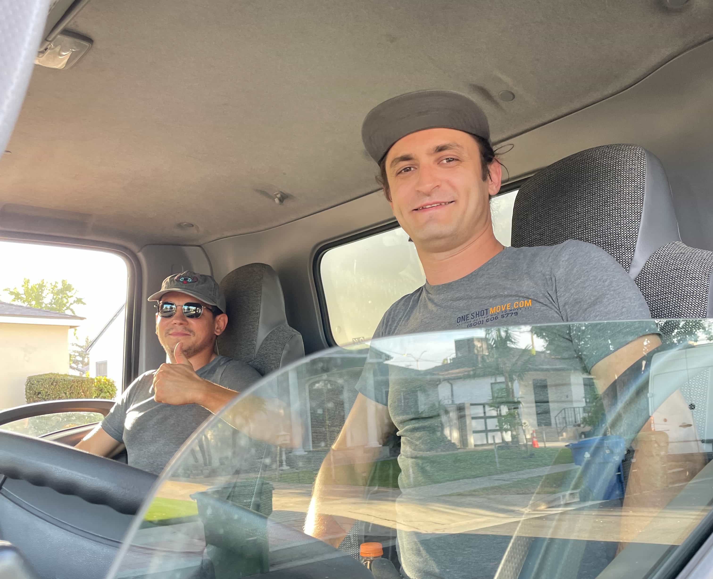 OneShotMove movers in the truck